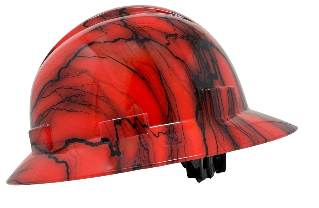 Full Brim Iron Veins Gloss Finish Non-Vented Hard Hat